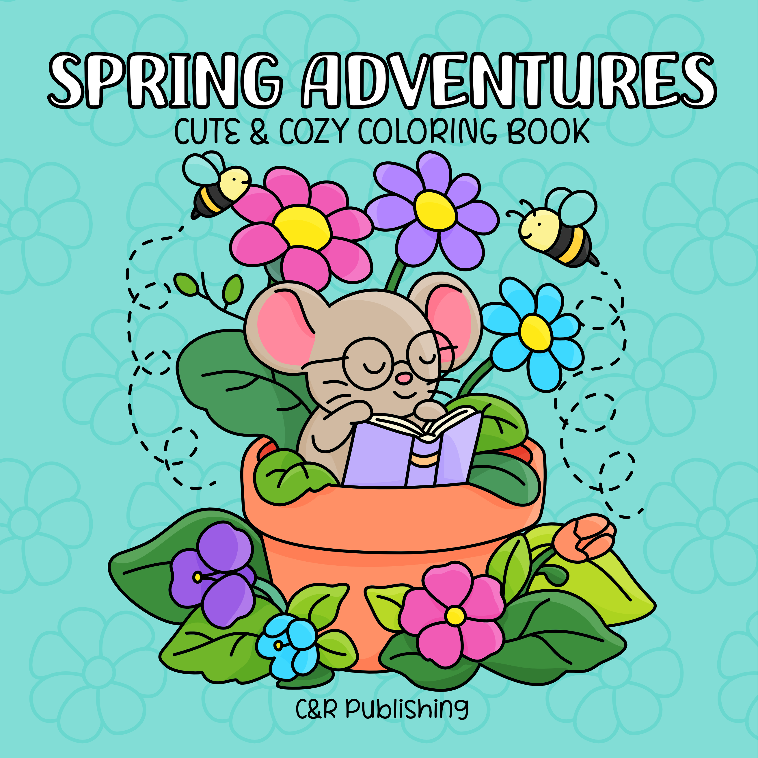 Spring Adventures Coloring Book Cover