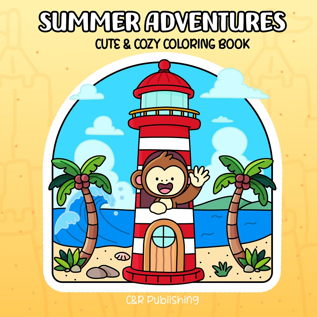 Summer Adventures Coloring Book Cover